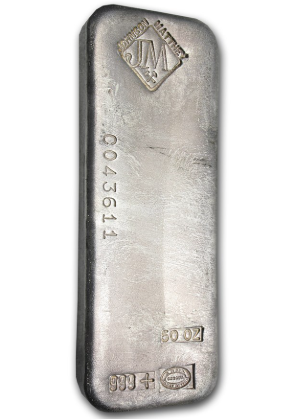 50 oz Silver Bars -  Old Pour JM Bar