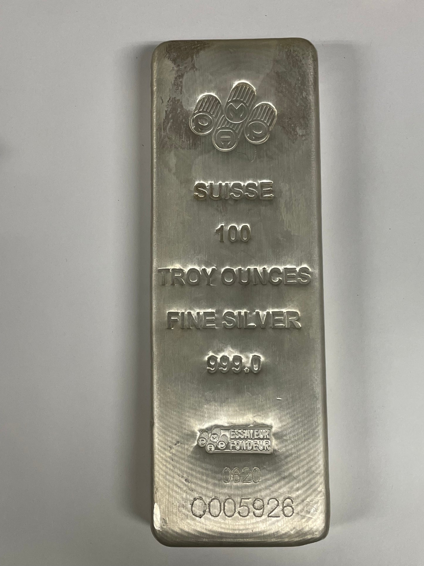 Suisse 100oz Silver Bar