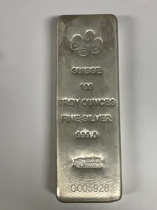 Suisse 100oz Silver Bar